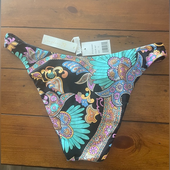 Sunshine 79 floral reversible swim bottom size 12 NWT - Picture 2 of 3